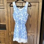 Disney Alice in Wonderland Colleen Atwood Blue Floral Mini Dainty‎ Dress Large Photo 6