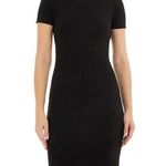 Donna Karan  Black Ribbed Bodycon Sweater Midi Dress Women’s Size Medium M Photo 0