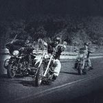 Vintage Biker For Life Harley Davidson Motorcycle Black Orange Graphic T Photo 3