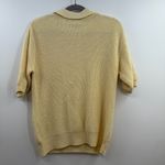 Vintage Norm Thompson linen blend short sleeve polo sweater size S Small Cream Photo 3