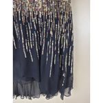 Sherri Hill  Women’s Mini Dress Size 14 Strapless Sweetheart Tornasol Sequins Photo 2