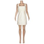BHLDN  Meadow Embellished Square-Neck Mini Dress, Ivory, 8 (US) Photo 9