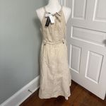 Banana Republic NWT Belted Khaki Halter Dress Size Medium Cotton Pockets Photo 3