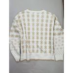 Workshop Republic Clothing  Womens Sweater Size S Fair Isle Cream Gold Winter NEW Photo 5