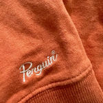 Original Penguin Vintage Orange Full Zip Hoodie Sweatshirt Y2K Large 100% cotton Photo 2