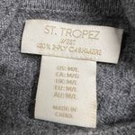 St. Tropez West Grey 100% 2-Ply Cashmere Poncho Sweater Size Medium/Large EUC Photo 5