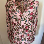 Kut From The Kloth  pink floral button down long sleeve top size small Photo 0