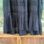 Maeve Anthropologie  Women's Black Lace Tiered Blouse Size S Photo 6