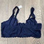 Aerie  navy blue floral lace bralette Photo 1