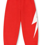 Aviator Nation  Lightning Bolt Sweatpants Red Joggers USA Made Small Photo 0