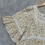 Free People  Talk About It Tunic Top Square Neck Peasant Boho Floral Yellow SP Photo 6