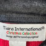 Tiara International VTG Collection Red Black Beaded Christmas urgly Sweater Sz M Photo 3