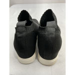 Womans Material Girl Pull On High Top Fashion Sneakers 9 Black Stretch Wedge Photo 4