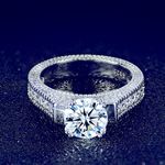 Boutique NEW 2‎ ct Solitaire Simulated Diamond Engagement Ring Set, Size 6 Photo 9