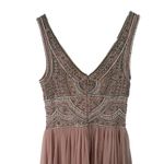 BHLDN Anthropologie Sterling Beaded Tulle Maxi Dress Oyster Bridesmaid Womens 0 Pink Photo 6
