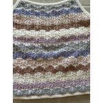 American Eagle Womens Size Medium Pastel Cropped‎ Crochet Halter Boho Beachy Purple Photo 4