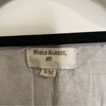 Cost Plus World Market Grey Floral Embroidered Maxi Dress Photo 4