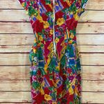 Jessica Howard Floral Faux Wrap High Slit Dress, Size 6 Photo 2