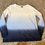 Talbots  Women's Size S Ombre Dip Dye Crew Neck Long Sleeve Sweatshirt Pullover Photo 0