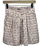 ZARA Bloggers Favorite Floral High Waist Elastic Waist Paper bag Shorts Photo 2