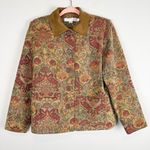 Vintage Napa Valley Tapestry Artsy Floral Blazer Boho Jacket Size Small Brown Photo 0