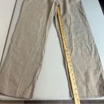 COS  Women’s Classic Straight-Leg Tailored Neutral Tan 100% Linen Pants Size 10 Photo 12