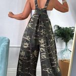 Blue Velvet Camo Wide leg Overalls Size L Photo 1