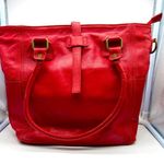 Bright Red Italian Leather Bag | Made in Italy | Borse in Pelle Photo 1