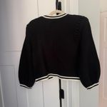 L'Agence NWT L’Agence Kaito contrast trim black white cropped cardigan Photo 4