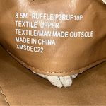 Joie Eidel Beige Linen Ruffle Flats Slides Sandals Shoes size 8.5 Photo 3