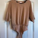 Pink Lily Brown Short Sleeve Bodysuit Photo 1