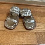 Free People Winding river slip-on flat quilted woven sandals in gold Sz 36.5 Photo 4