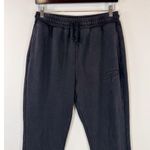 Panache Womens Pants Black Terry Flare Sweatpants Embroidered Casual Size Large Photo 5