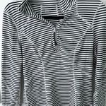 Zella Black and White Striped Long Sleeve Top Photo 0