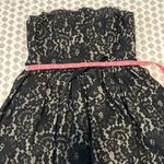 Robert Rodriguez  Black Lace Strapless Fit Flare Mini Cocktail Dress Size 8 Photo 8