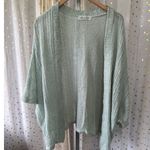 Eden In Love Coral Reef Cruise Woven Crochet Knit Sea Glass Cardigan One Size Green Size undefined Photo 3