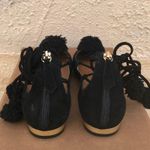 Aquazzura Sunshine women’s Pom Pom black suede lace-up flats size IT 35 US 5 Photo 5