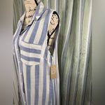 Hope & Harlow Women’s Summer Beach Fun Shirt Dress S/less Button Front Sz 12 NWT Blue Photo 4