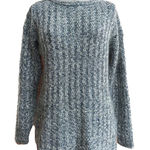 Vintage Sweater Silk Mohair Wool Winter Gallagher Chunky Knit Blue Green Photo 0