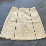 Xhilaration Women's Mini Skirt NEW Ivory Jacquard Double Zipper S Photo 0