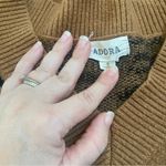 Adora Boutique Trendy Animal Print Sweater Size Small: Cozy & Fun!! V Neck Tan Photo 1