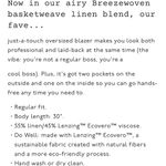 Madewell NWT  Breezewoven Larsen Blazer Jacket Linen Oversized Breathable Size S Photo 11