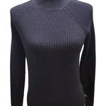 IZOD Womens Size M Sweater Sweater Turtleneck Dark Blue Ribbed Photo 0