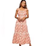 Spartina 449 NEW Linen Baylor Pink House Boho Floral Maxi Dress Size S Photo 1