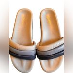 Seychelles  Blue Ombre Leather Slide Sandals Womens Size 7 Resort Summer Comfort Photo 4