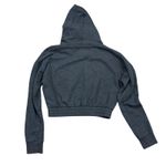 Victoria Sport  Cropped Hoodie Sparkle Rhinestone Logo Grey Long Sleeve Womens M Photo 3