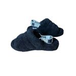 UGG  Womens Super Fluff Slipper‎ Black 9.5 Photo 2