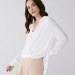 BCBGMAXAZRIA Jaklyn Draped Front Blouse Photo 0