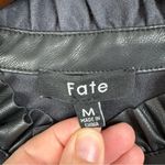 Fate Black Faux Leather Mini Dress Size Medium Photo 2