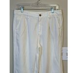 Anthropologie White Ivory Flannel Pants Size 29 Mid Rise Tapered Leg. Photo 2
